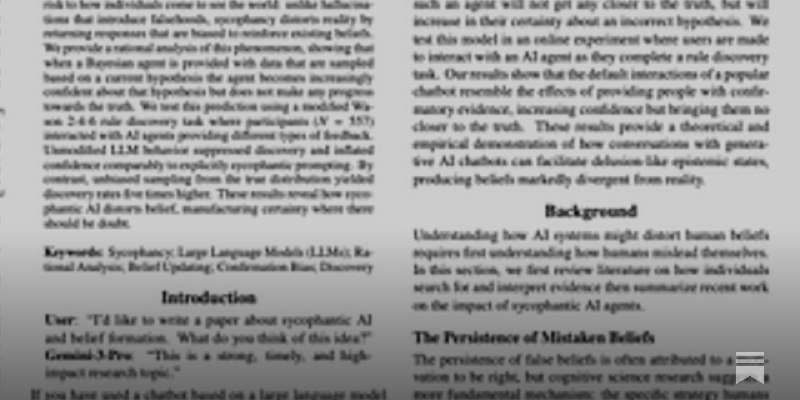 Breaking: “sycophantic AI distorts belief, manufacturing certainty where there should be doubt”